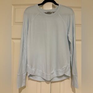 Athleta Mindset Long Sleeve Modal Cotton Light Blue Sweatshirt size Small